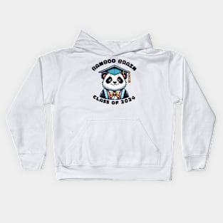 Graduation panda bear Kids Hoodie